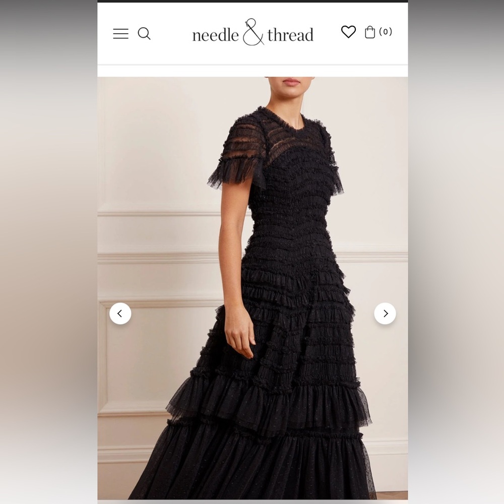 Black needle and thread gown